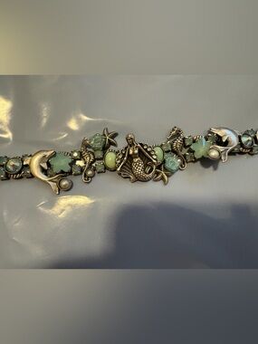 Vintage LaContessa bracelet by  Mary DeMarco  “Mermaid on a Shell Bracelet”